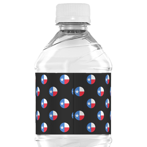 Texas Polka Dots Water Bottle Label - Back View