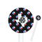 Texas Polka Dots 5.5" Round Plastic Stir Sticks - White - Double Sided (Personalized)