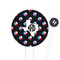 Texas Polka Dots White Plastic 6" Food Pick - Round - Closeup