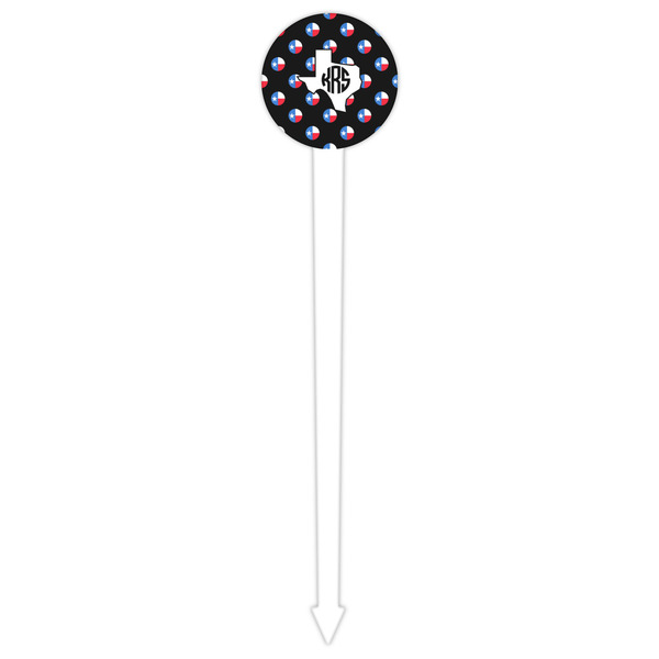 Texas Polka Dots White Plastic 6" Food Pick - Round - Single Pick