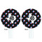 Texas Polka Dots White Plastic 7" Stir Stick - Double Sided - Round - Front & Back