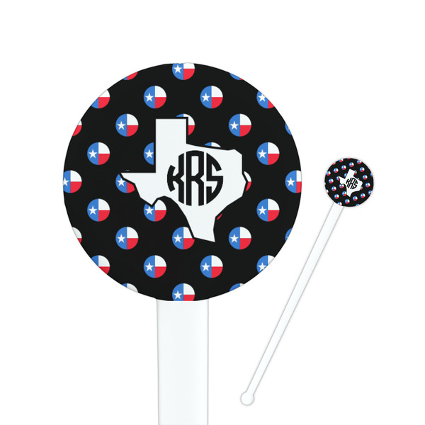 Custom Texas Polka Dots Round Plastic Stir Sticks (Personalized)