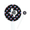 Texas Polka Dots White Plastic 7" Stir Stick - Round - Closeup