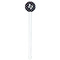 Texas Polka Dots White Plastic 7" Stir Stick - Round - Single Stick