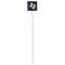 Texas Polka Dots White Plastic Stir Stick - Single Sided - Square - Single Stick