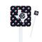 Texas Polka Dots White Plastic Stir Stick - Square - Closeup