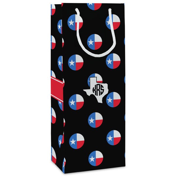 Custom Texas Polka Dots Wine Gift Bags (Personalized)