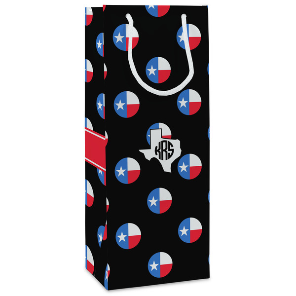 Custom Texas Polka Dots Wine Gift Bags - Gloss (Personalized)