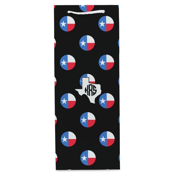 Texas Polka Dots Wine Gift Bag - Matte - Front