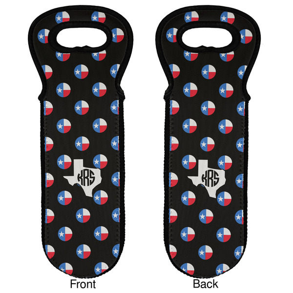 Texas Polka Dots Wine Tote Front & Back