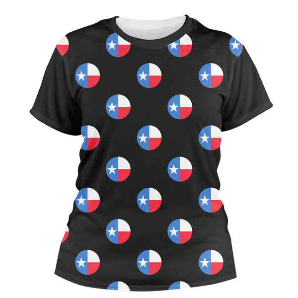 Custom Texas Polka Dots Women's Crew T-Shirt - 2X Large