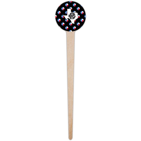 Texas Polka Dots Wooden 4" Food Pick - Round - Single Pick