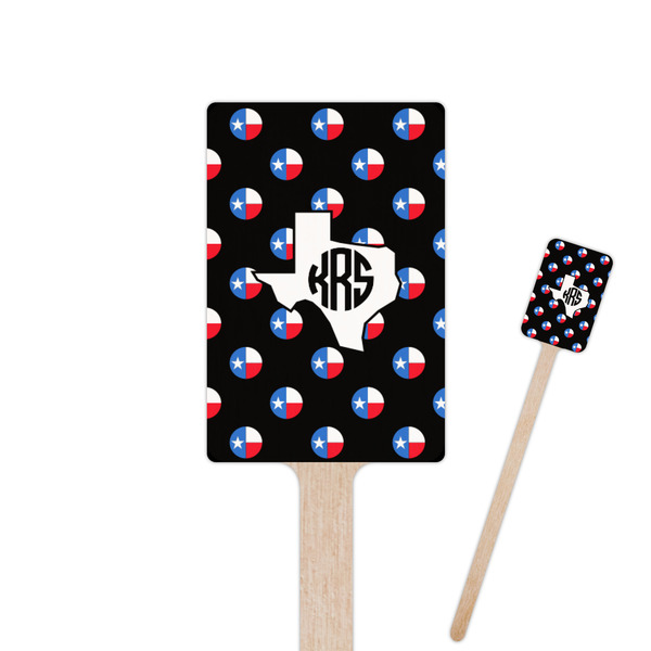 Custom Texas Polka Dots Rectangle Wooden Stir Sticks (Personalized)