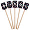 Texas Polka Dots Wooden 6.25" Stir Stick - Rectangular - Fan View