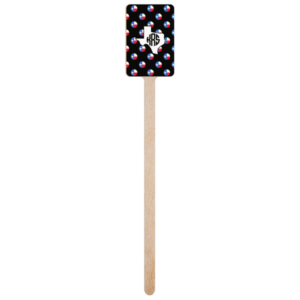 Texas Polka Dots Wooden 6.25" Stir Stick - Rectangular - Single Stick