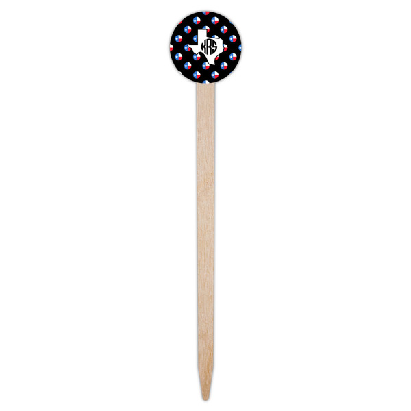Texas Polka Dots Wooden 6" Food Pick - Round - Single Pick