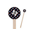 Texas Polka Dots Wooden 6" Stir Stick - Round - Closeup