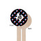 Texas Polka Dots Wooden 6" Stir Stick - Round - Single Sided - Front & Back