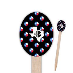 Texas Polka Dots Oval Wooden Food Picks (Personalized)