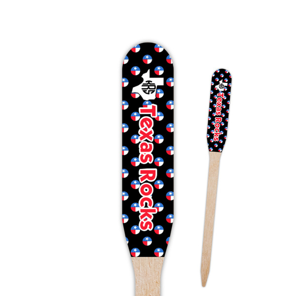 Custom Texas Polka Dots Paddle Wooden Food Picks (Personalized)