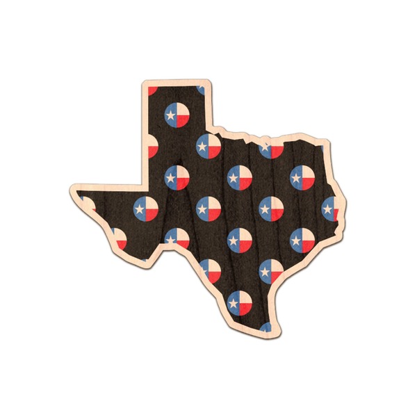 Custom Texas Polka Dots Genuine Maple or Cherry Wood Sticker