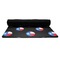 Texas Polka Dots Yoga Mat Rolled up Black Rubber Backing