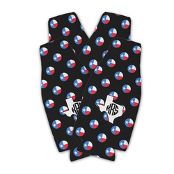 Texas Polka Dots Zipper Bottle Cooler - Set of 4 (Personalized)