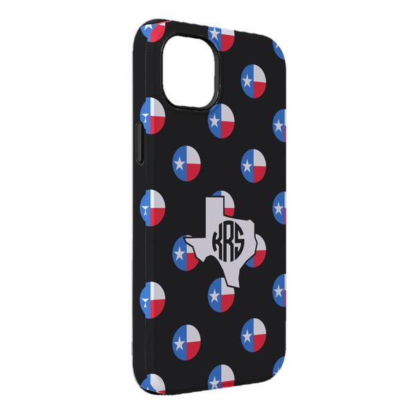 Custom Texas Polka Dots iPhone Case - Rubber Lined - iPhone 14 Plus (Personalized)