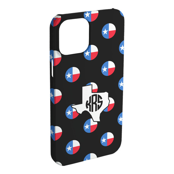 Custom Texas Polka Dots iPhone Case - Plastic - iPhone 15 Plus (Personalized)