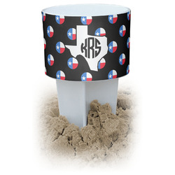 Texas Polka Dots White Beach Spiker Drink Holder (Personalized)
