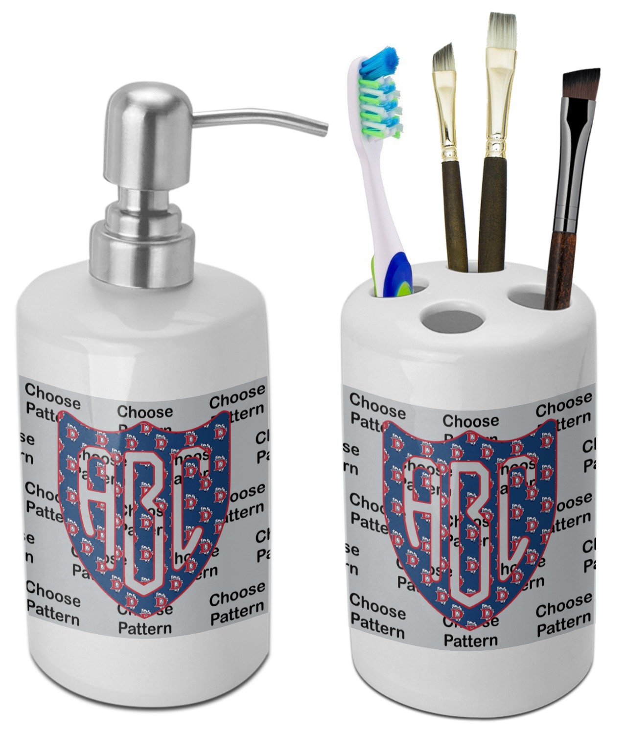 Dawson Eagles Football Bathroom Accessories Set (Ceramic) (Personalized