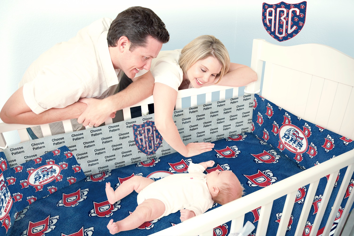 Dawson Eagles Football Crib Comforter / Quilt (Personalized