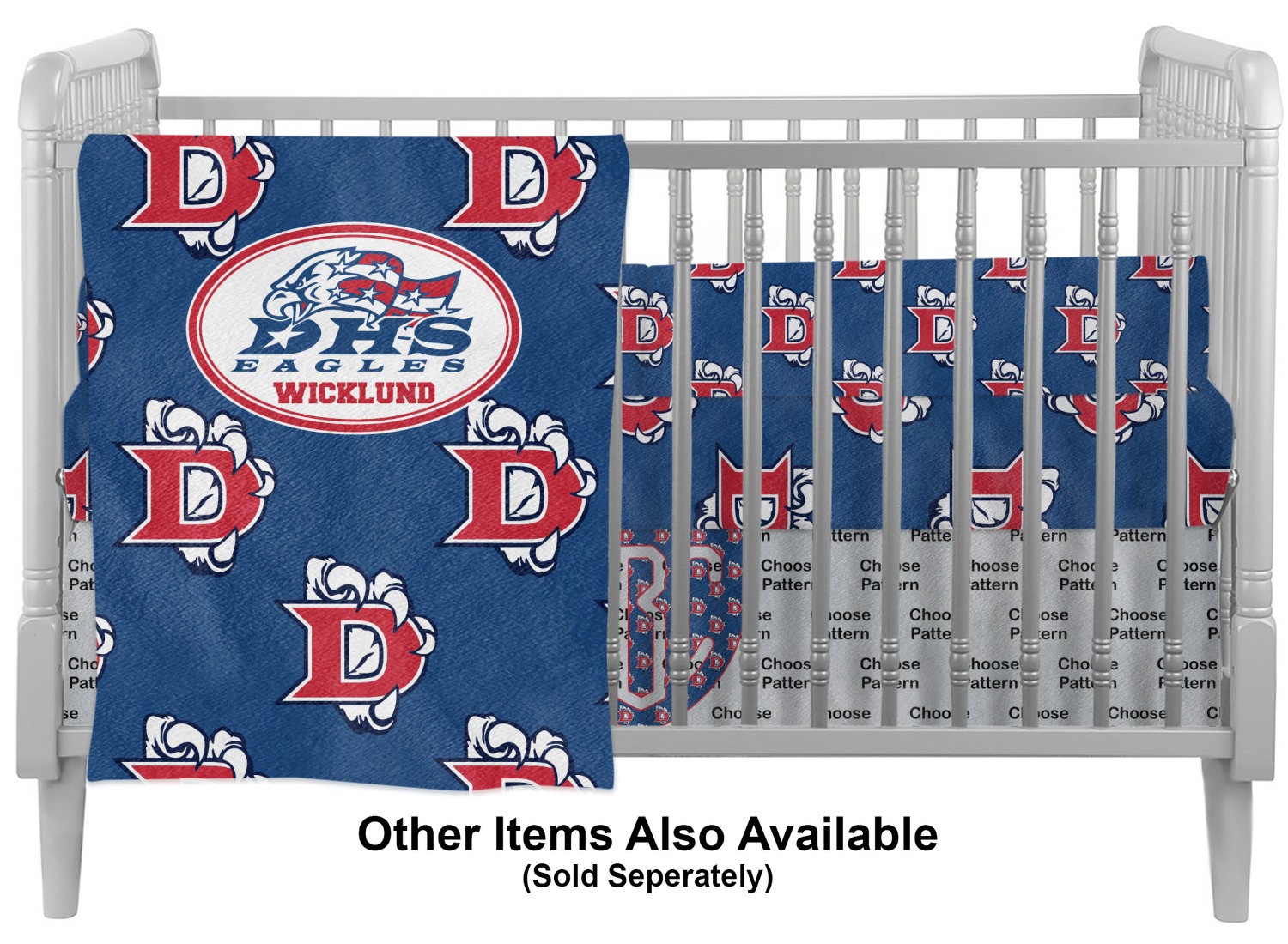 Dawson Eagles Football Crib Comforter / Quilt (Personalized