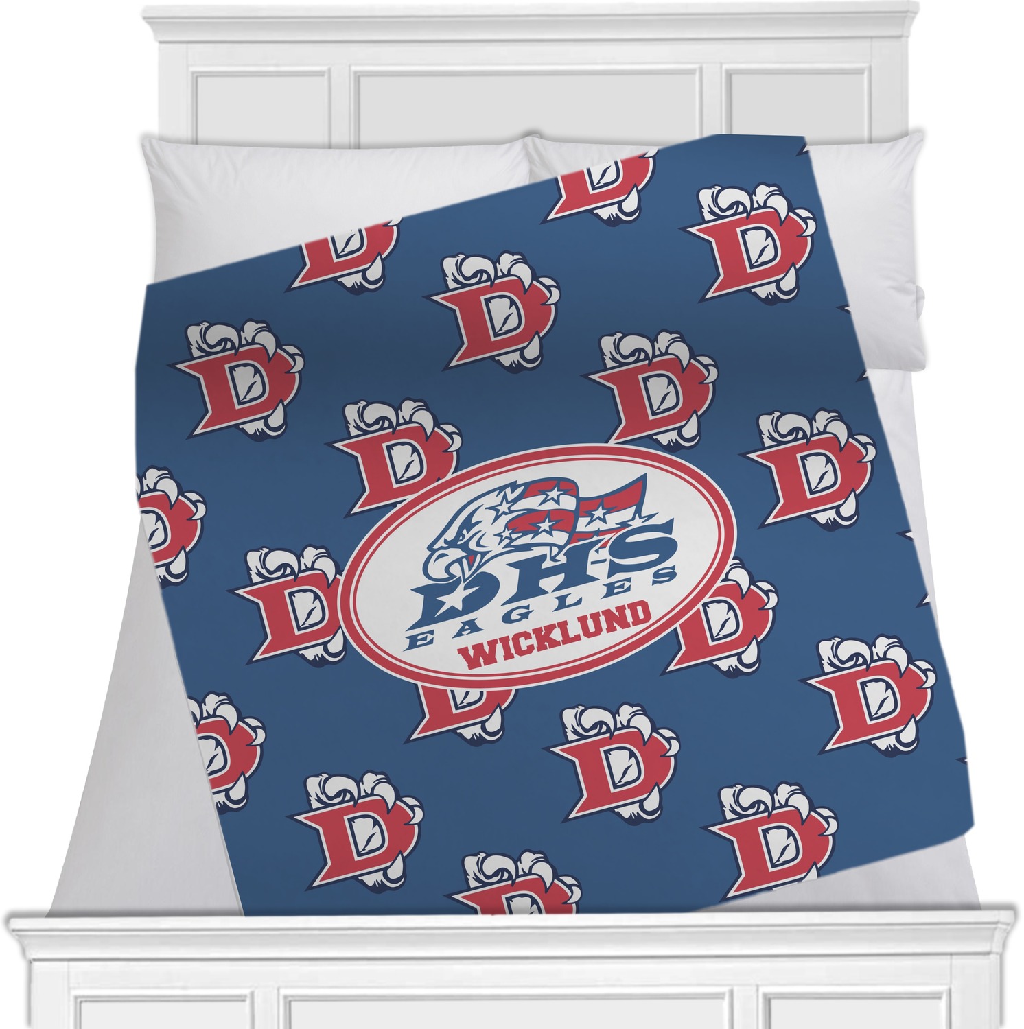 Dawson Eagles Football Fleece Blanket Toddler / Throw 60"x50