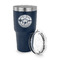 Streamin' on the Strand '24 30 oz Stainless Steel Ringneck Tumblers - Navy - LID OFF
