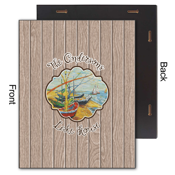 Lake House 11x14 Wood Print - Front & Back View