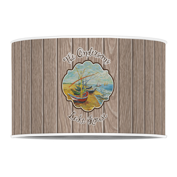 Lake House 12" Drum Lampshade - FRONT (Poly Film)