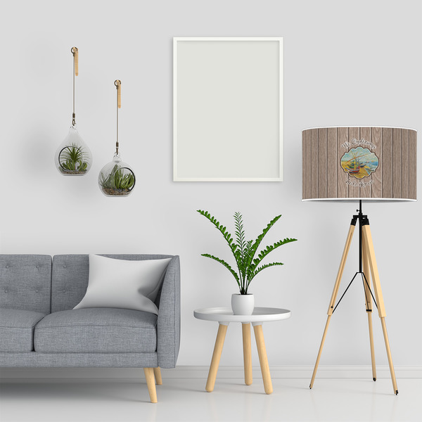 Lake House 12" Drum Lampshade - LIFESTYLE