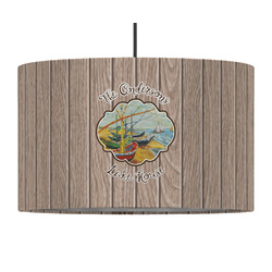 Lake House 12" Drum Pendant Lamp - Fabric (Personalized)