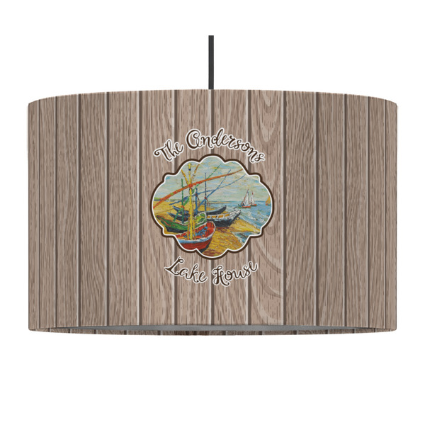 Lake House 12" Drum Lampshade - PENDANT (Fabric)