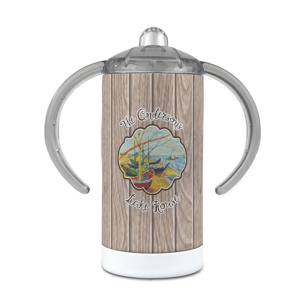 Custom Lake House 12 oz Stainless Steel Sippy Cup (Personalized)