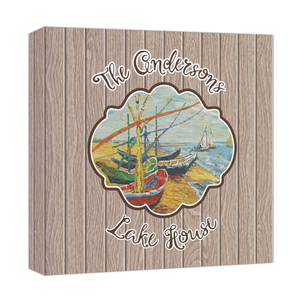 Custom Lake House Canvas Print - 12x12 (Personalized)