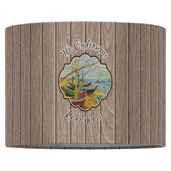 Lake House 16" Drum Lampshade - FRONT (Fabric)