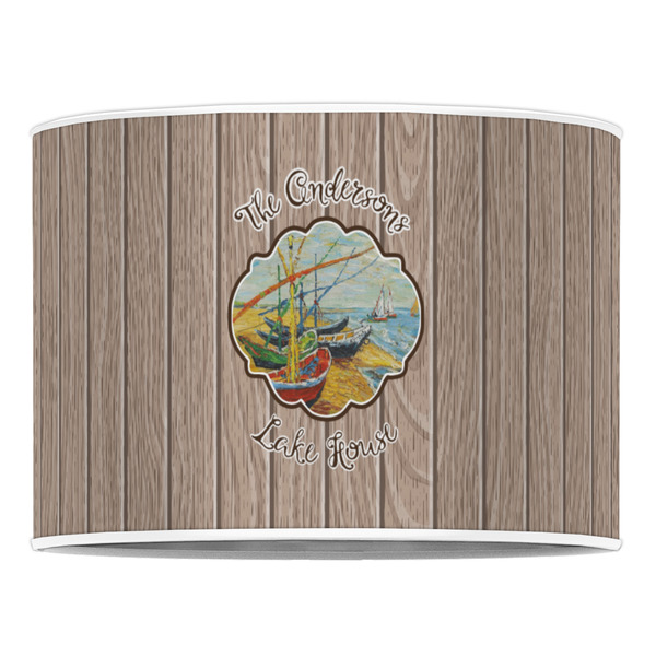 Lake House 16" Drum Lampshade - FRONT (Poly Film)