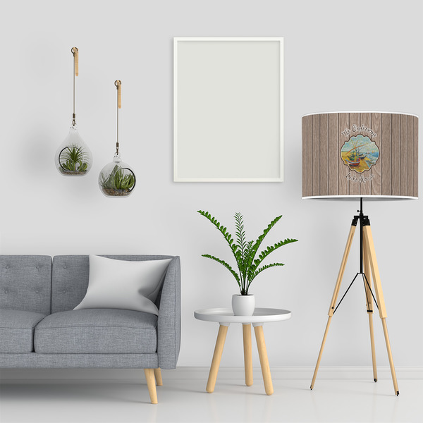 Lake House 16" Drum Lampshade - LIFESTYLE