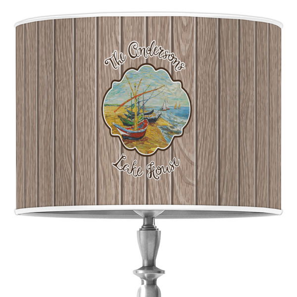Custom Lake House 16" Drum Lamp Shade - Poly-film (Personalized)