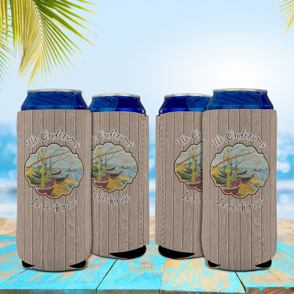 Lake House 16oz Can Sleeve - Set of 4 - LIFESTYLE