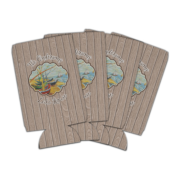 Custom Lake House Can Cooler (16 oz) - Set of 4 (Personalized)