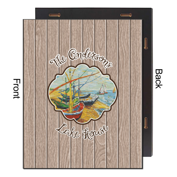 Lake House 16x20 Wood Print - Front & Back View