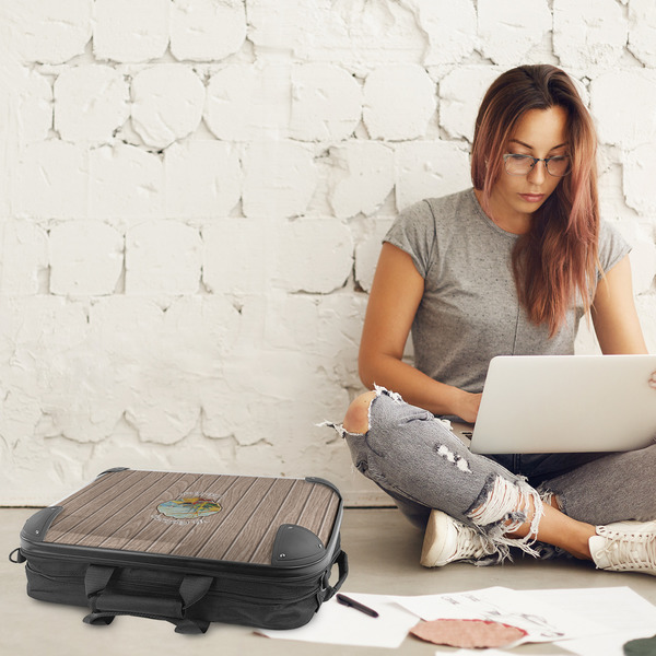 Lake House 18" Laptop Briefcase - LIFESTYLE